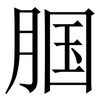 腘: Serifenschrift (Songti/Mingti) 腘: Serifenschrift (Songti/Mingti)