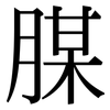 腜: Serifenschrift (Songti/Mingti)
