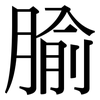 腧: Serifenschrift (Songti/Mingti)