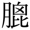 膍: Serifenschrift (Songti/Mingti)