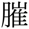 膗: Serifenschrift (Songti/Mingti)