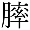 膟: Serifenschrift (Songti/Mingti)