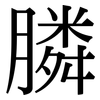 膦: Serifenschrift (Songti/Mingti)
