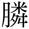 膦: Serifenschrift (Songti/Mingti)