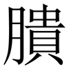 膭: Serifenschrift (Songti/Mingti) 膭: Serifenschrift (Songti/Mingti)