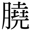 膮: Serifenschrift (Songti/Mingti)