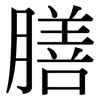 膳: Serifenschrift (Songti/Mingti)