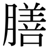 膳: Serifenschrift (Songti/Mingti)