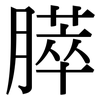 膵: Serifenschrift (Songti/Mingti)