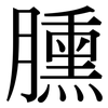 臐: Serifenschrift (Songti/Mingti)