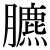 臕: Serifenschrift (Songti/Mingti)