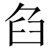 臽: Serifenschrift (Songti/Mingti) 臽: Serifenschrift (Songti/Mingti)