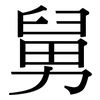 舅: Serifenschrift (Songti/Mingti)