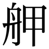 舺: Serifenschrift (Songti/Mingti)