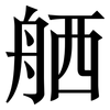 舾: Serifenschrift (Songti/Mingti)