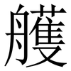 艧: Serifenschrift (Songti/Mingti)