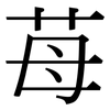 苺: Serifenschrift (Songti/Mingti)