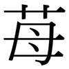 苺: Serifenschrift (Songti/Mingti)