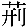荊: Serifenschrift (Songti/Mingti) 荊: Serifenschrift (Songti/Mingti)