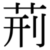 荊: Serifenschrift (Songti/Mingti)