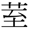 荎: Serifenschrift (Songti/Mingti)