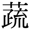 蔬: Serifenschrift (Songti/Mingti)