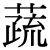 蔬: Serifenschrift (Songti/Mingti)