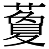 藑: Serifenschrift (Songti/Mingti)