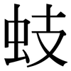 蚑: Serifenschrift (Songti/Mingti)