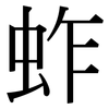 蚱: Serifenschrift (Songti/Mingti)