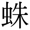 蛛: Serifenschrift (Songti/Mingti) 蛛: Serifenschrift (Songti/Mingti)