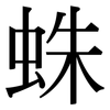 蛛: Serifenschrift (Songti/Mingti)