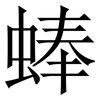 蜯: Serifenschrift (Songti/Mingti) 蜯: Serifenschrift (Songti/Mingti)