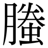 螣: Serifenschrift (Songti/Mingti)