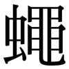 蠅: Serifenschrift (Songti/Mingti) 蠅: Serifenschrift (Songti/Mingti)