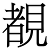 覩: Serifenschrift (Songti/Mingti)