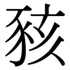 豥: Serifenschrift (Songti/Mingti) 豥: Serifenschrift (Songti/Mingti)