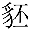 豾: Serifenschrift (Songti/Mingti) 豾: Serifenschrift (Songti/Mingti)
