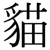 貓: Serifenschrift (Songti/Mingti)