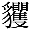 貜: Serifenschrift (Songti/Mingti)