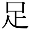 足: serif (Songti/Mingti) 足: serif (Songti/Mingti)