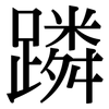 蹸: Serifenschrift (Songti/Mingti)