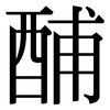 酺: Serifenschrift (Songti/Mingti)