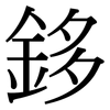 鉹: Serifenschrift (Songti/Mingti) 鉹: Serifenschrift (Songti/Mingti)