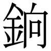 銄: Serifenschrift (Songti/Mingti) 銄: Serifenschrift (Songti/Mingti)