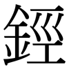 鋞: Serifenschrift (Songti/Mingti) 鋞: Serifenschrift (Songti/Mingti)