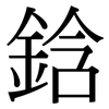 鋡: Serifenschrift (Songti/Mingti) 鋡: Serifenschrift (Songti/Mingti)