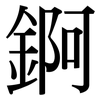 錒: Serifenschrift (Songti/Mingti) 錒: Serifenschrift (Songti/Mingti)