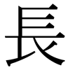 長: Serifenschrift (Songti/Mingti) 長: Serifenschrift (Songti/Mingti)