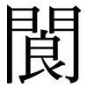 閬: Serifenschrift (Songti/Mingti)